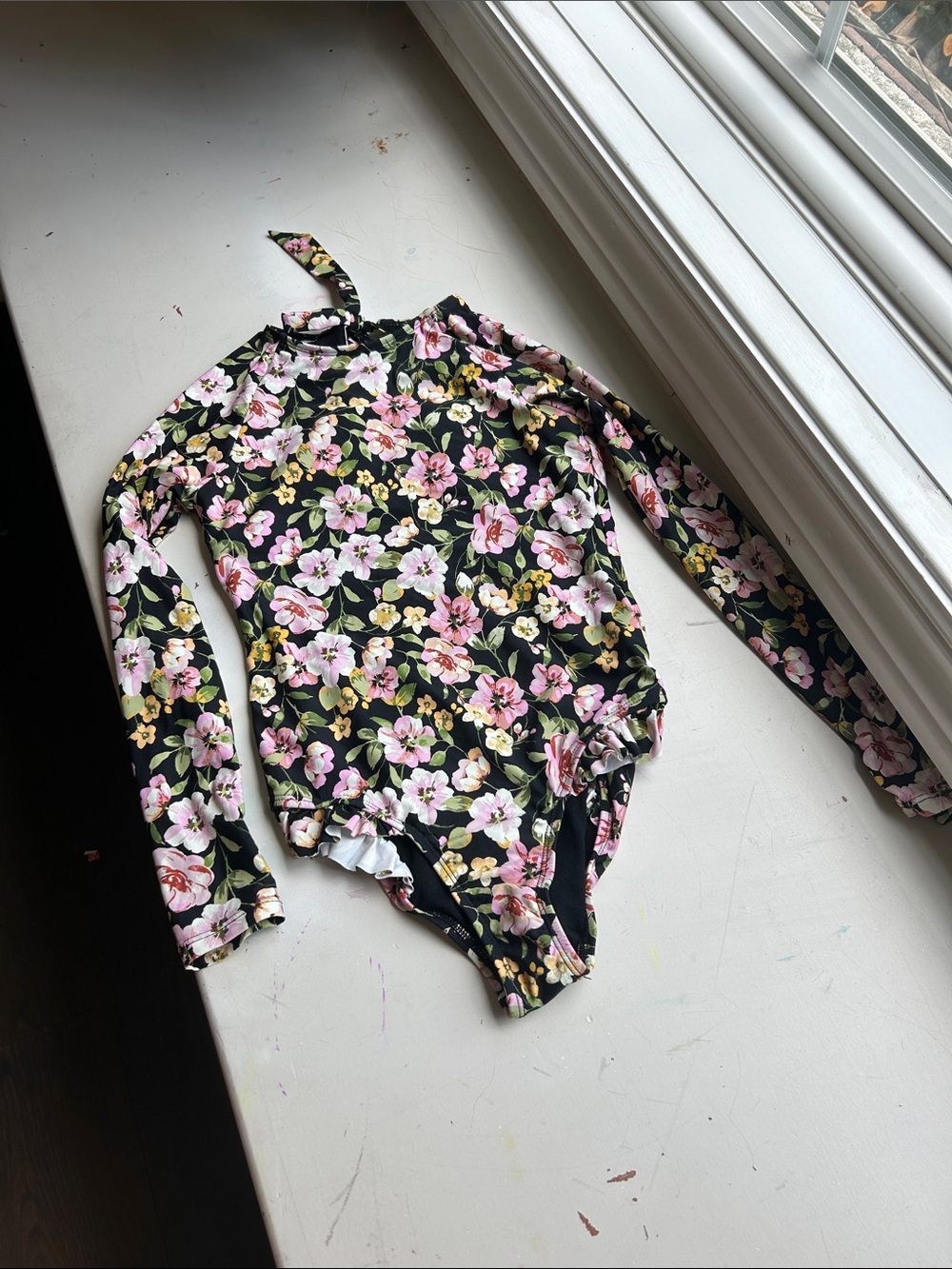 GB Girls Black Top with Subtle Peach Logo Tag